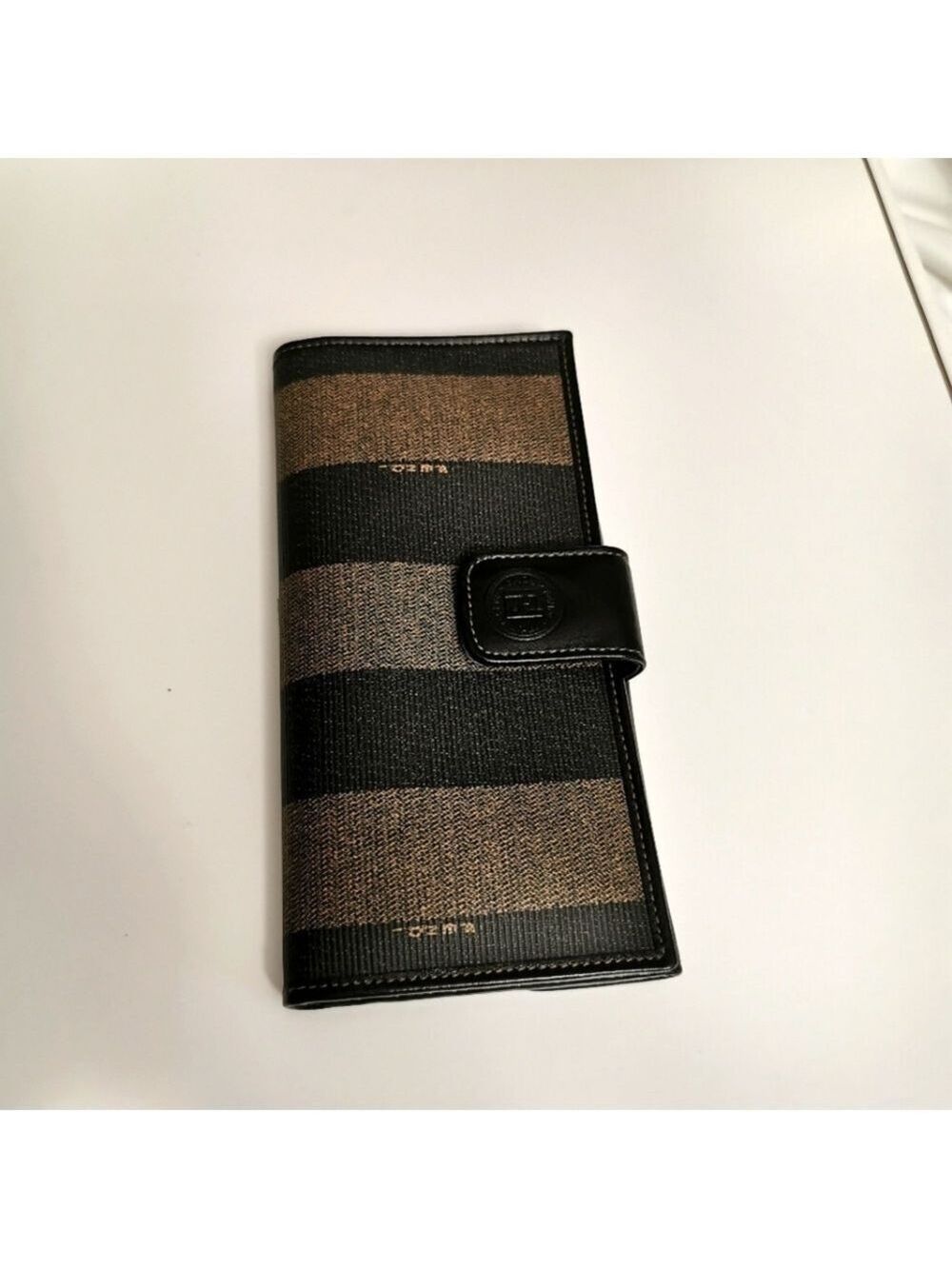 Vintage FENDI Pequin Stripe Continental Long Wallet